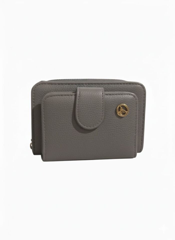 KADIN  AYNA VE KART BÖLMELİ CÜZDAN FÜME