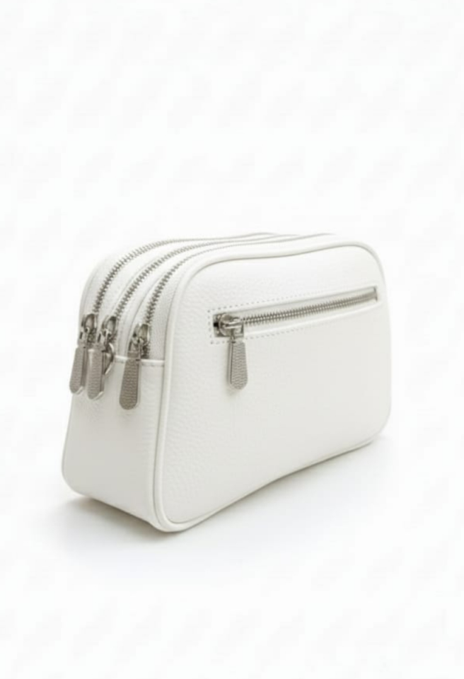 KADIN ÜÇ GÖZLÜ KULLANIŞLI ORTA BOY ÇANTA BEYAZ