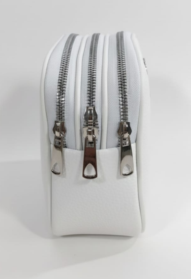 KADIN ÜÇ GÖZLÜ KULLANIŞLI ORTA BOY ÇANTA BEYAZ