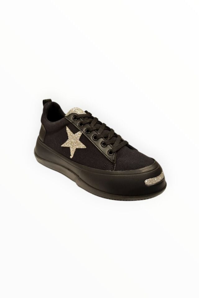 KADIN BAĞCIKLI SNEAKER SİYAH - 40