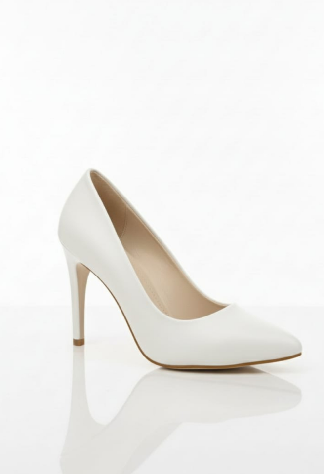 KADIN KLASİK TOPUKLU AYAKKABI STİLETTO 40 - BEYAZ