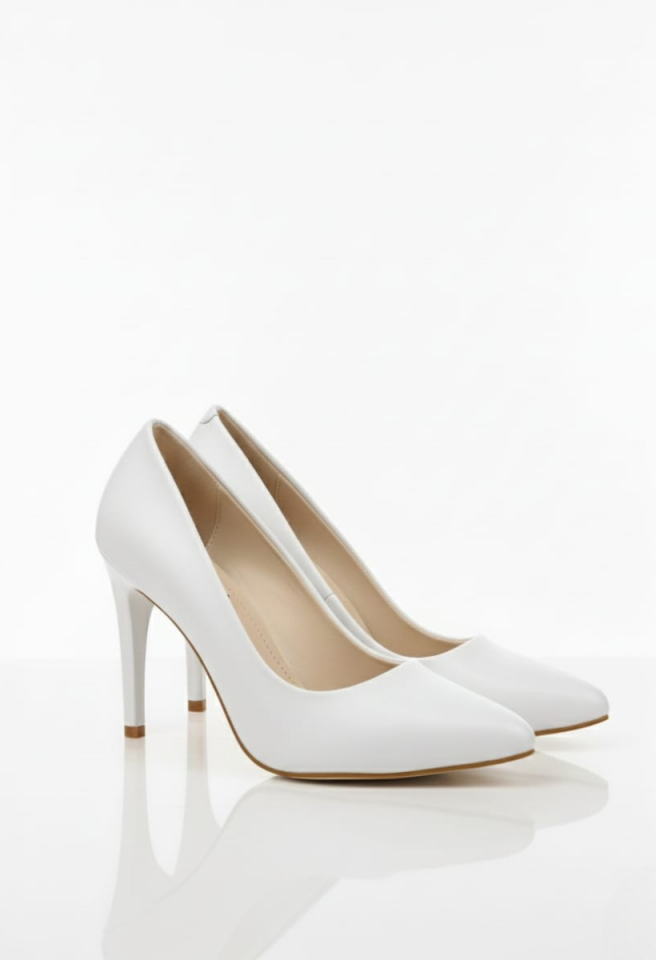 KADIN KLASİK TOPUKLU AYAKKABI STİLETTO 40 - BEYAZ