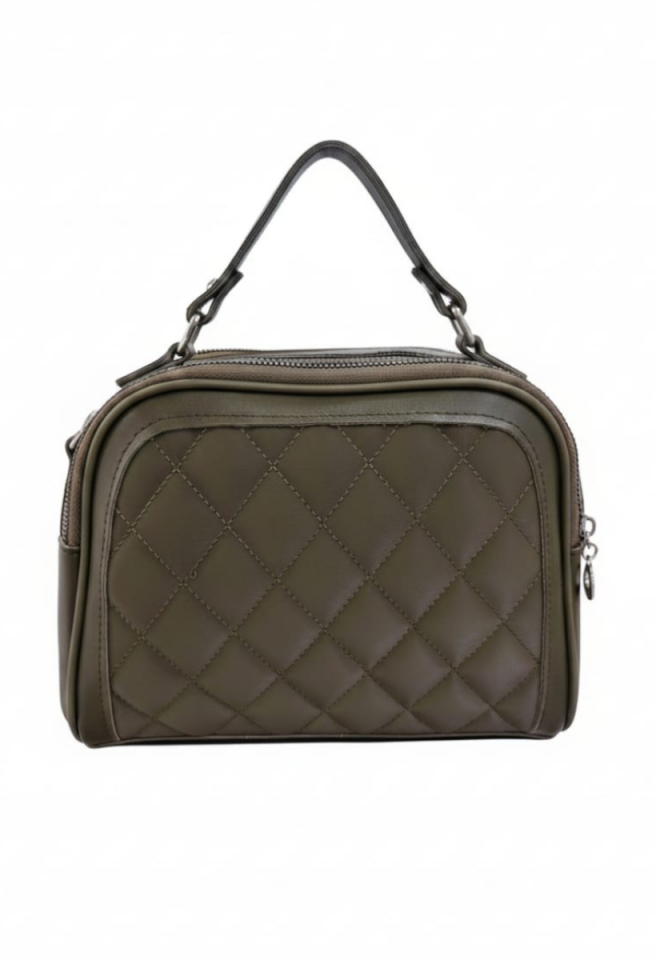 KADIN ÇAPRAZ İKİ BÖLMELİ EL OMUZ ÇANTASI HAKİ