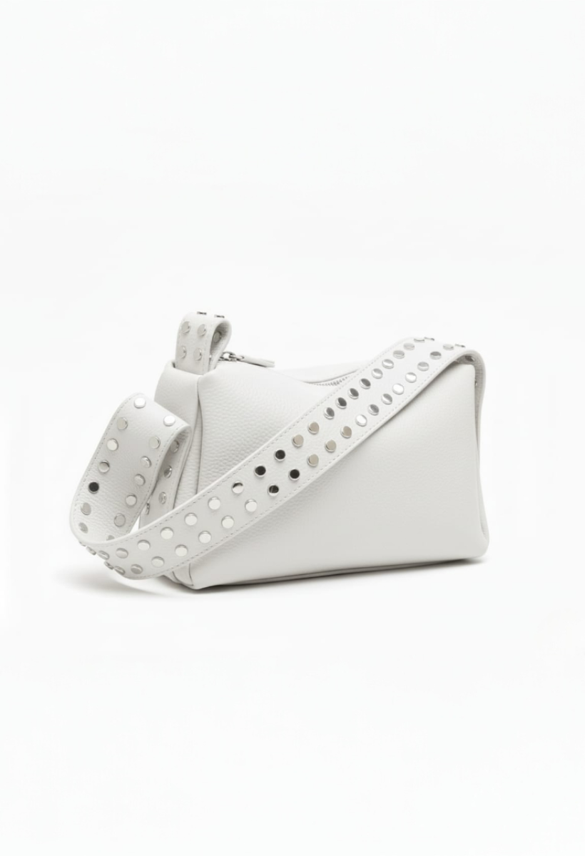 KADIN TROK DETAYLI EL OMUZ ÇANTASI BEYAZ