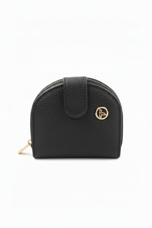 KADIN ÇITÇITLI PARA VE KART BÖLMELİ MİNİ CÜZDAN SİYAH - STANDART