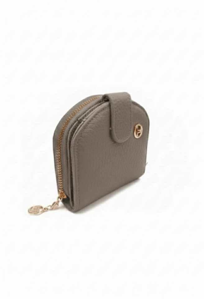 KADIN ÇITÇITLI PARA VE KART BÖLMELİ MİNİ CÜZDAN FÜME - STANDART