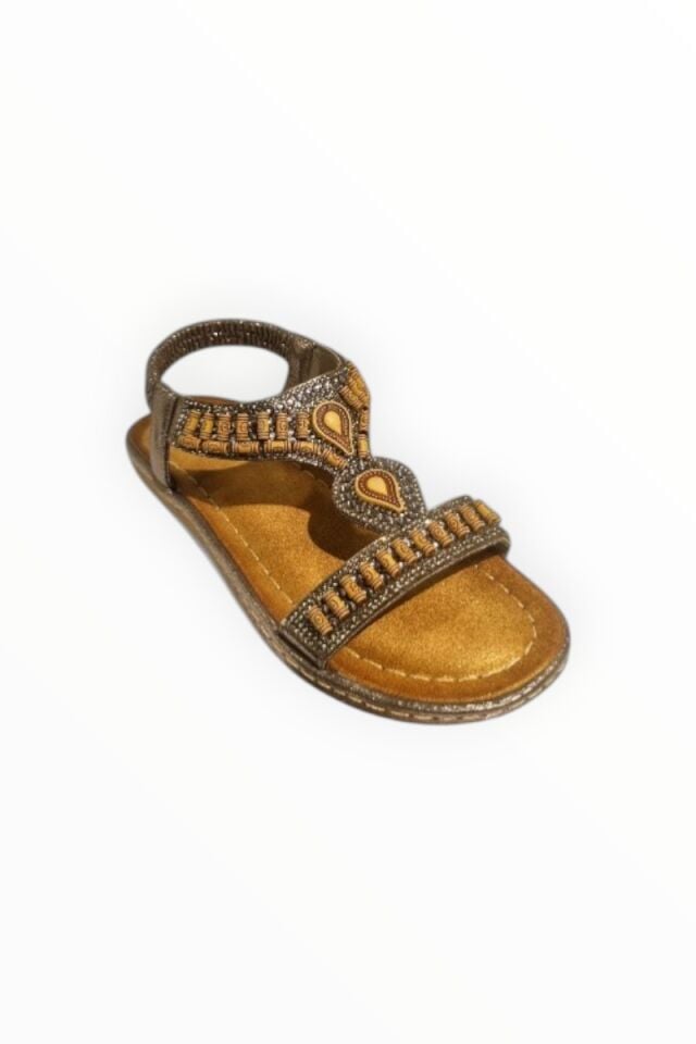 KADIN DÜZ SANDALET SİYAH - 40