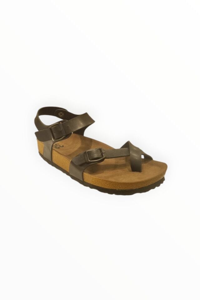 KADIN PARMAK ARASI NUBUK SANDALET SİYAH - 40