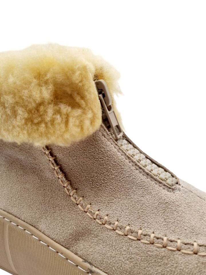 KADIN KALIN TABAN KÜRK ASTARLI ÖNDEN FERMUARLI BOT