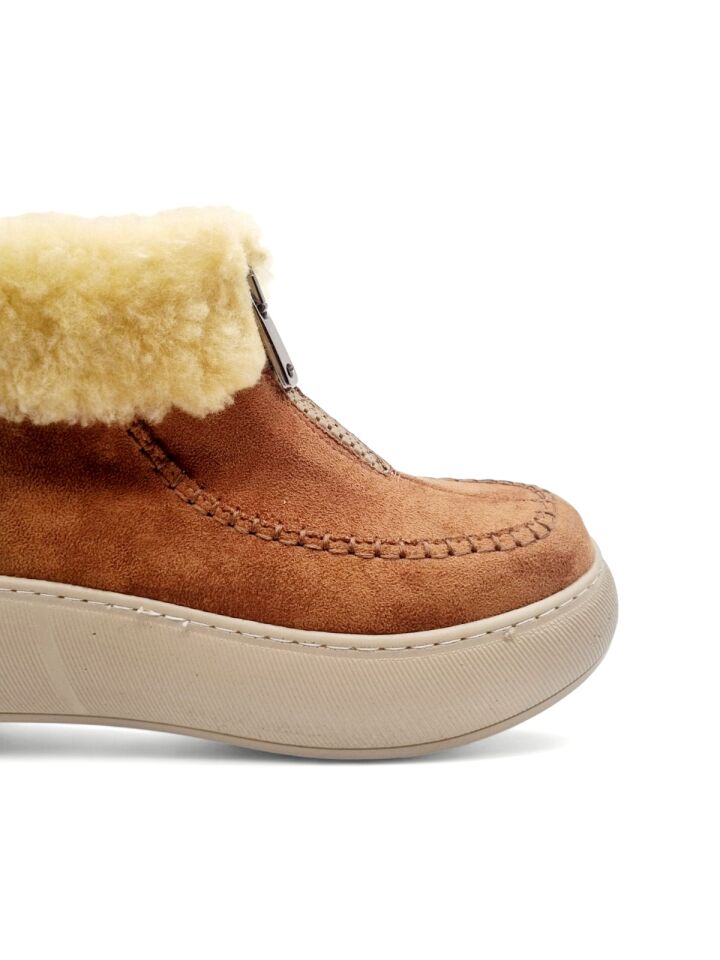 KADIN KALIN TABAN KÜRK ASTARLI ÖNDEN FERMUARLI BOT TABA - 36