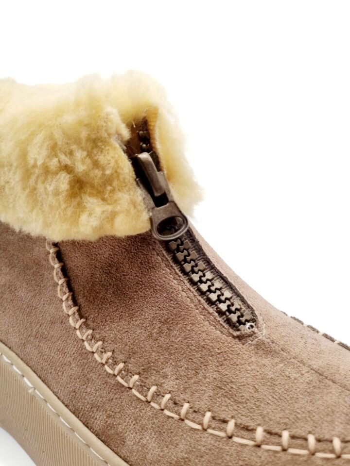 KADIN KALIN TABAN KÜRK ASTARLI ÖNDEN FERMUARLI BOT VİZON - 36