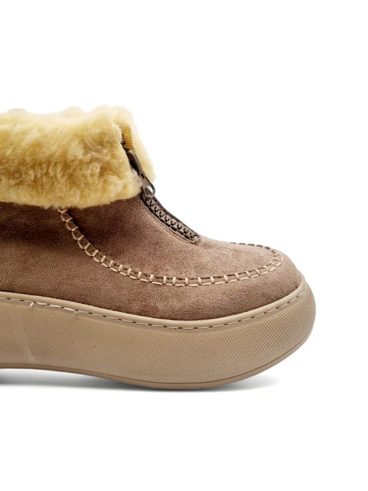 KADIN KALIN TABAN KÜRK ASTARLI ÖNDEN FERMUARLI BOT VİZON - 36