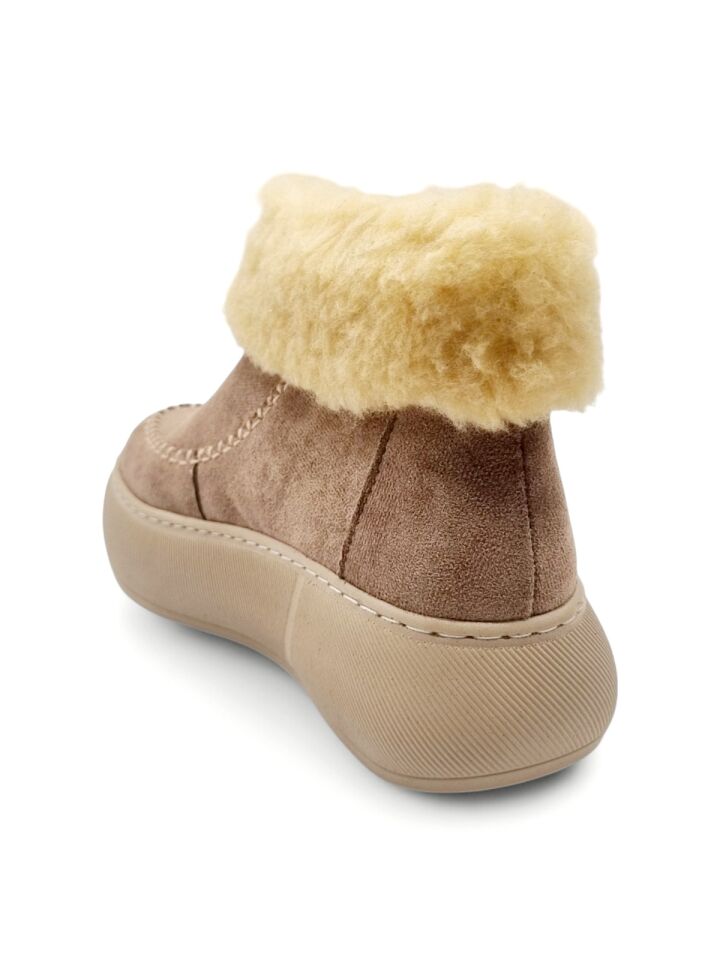 KADIN KALIN TABAN KÜRK ASTARLI ÖNDEN FERMUARLI BOT VİZON - 40