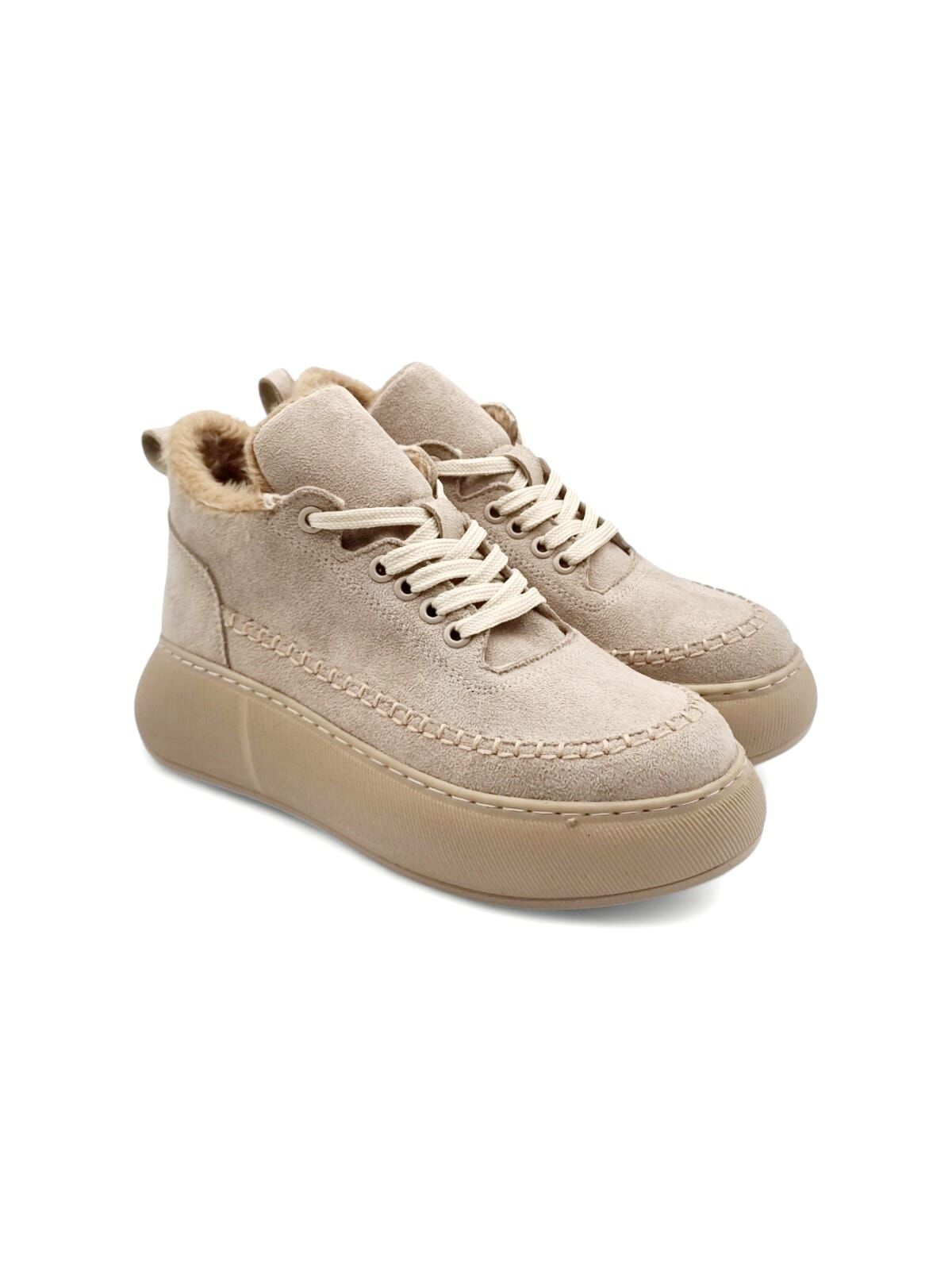 KADIN KALIN TABAN KÜRK ASTARLI BAĞCIKLI BOT