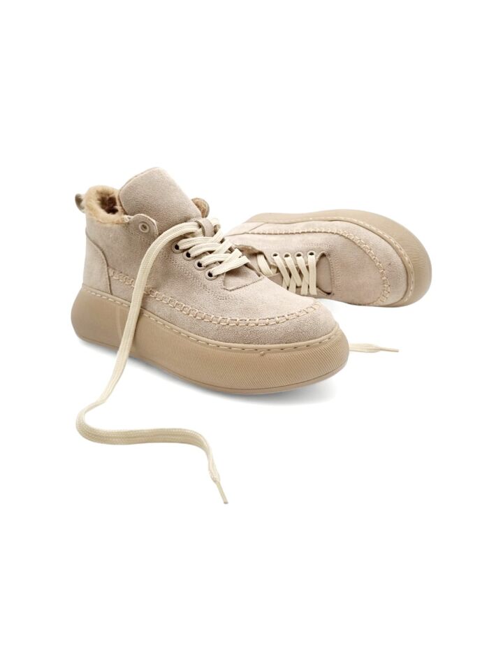 KADIN KALIN TABAN KÜRK ASTARLI BAĞCIKLI BOT