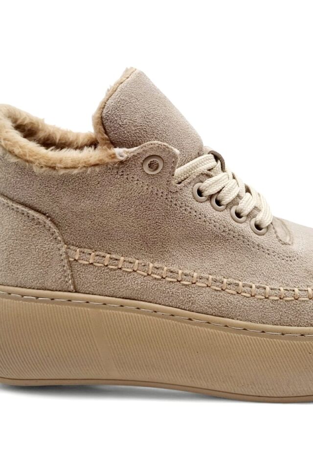 KADIN KALIN TABAN KÜRK ASTARLI BAĞCIKLI BOT