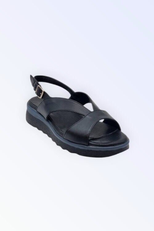 KADIN HAKİKİ DERİ SANDALET SİYAH - 40