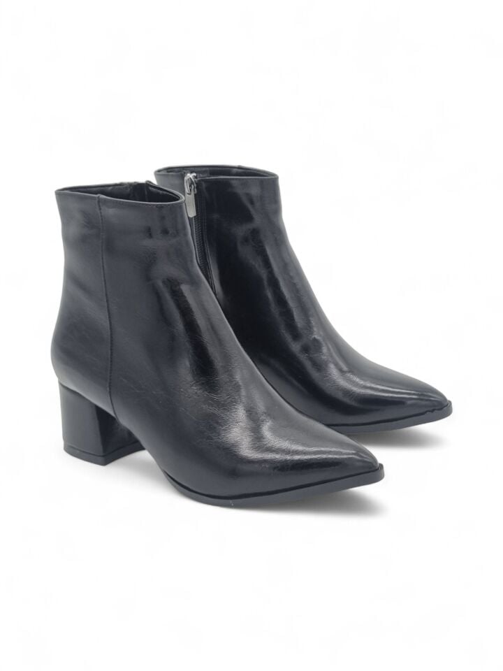 KADIN KLASİK TOPUKLU BİLEK BOT &BOOTİE SİYAH RUGAN - 40