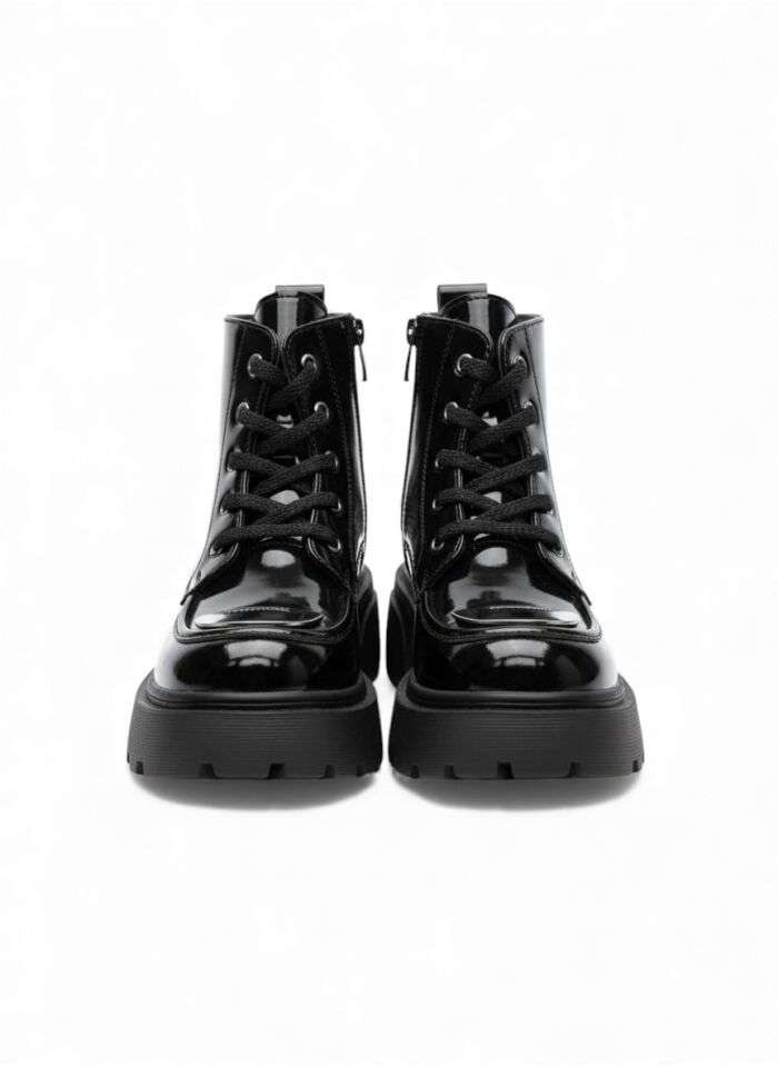 KADIN METAL TOKA DETAYLI RUGAN BAĞCIKLI FERMUARLI BOT 40 - SİYAH