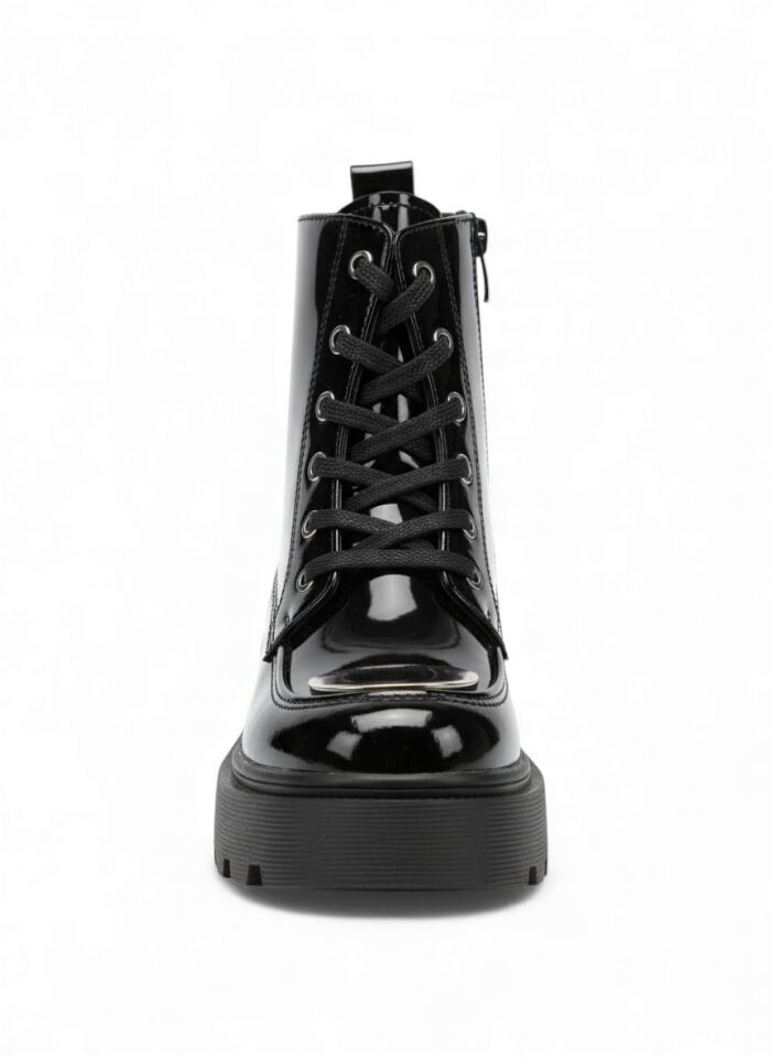 KADIN METAL TOKA DETAYLI RUGAN BAĞCIKLI FERMUARLI BOT 40 - SİYAH