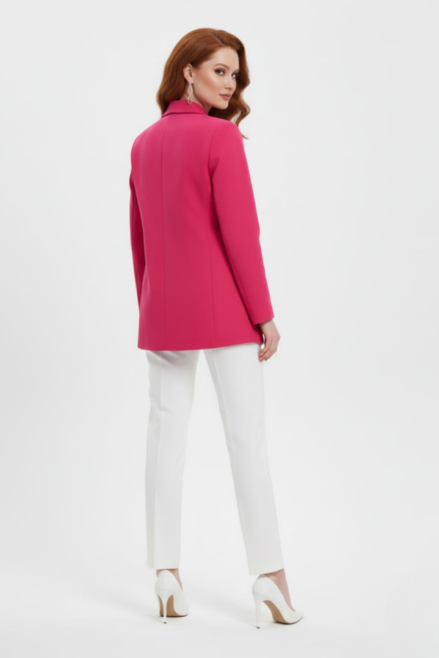 KADIN FUŞYA KLASİK BLAZER CEKET M - FUŞYA