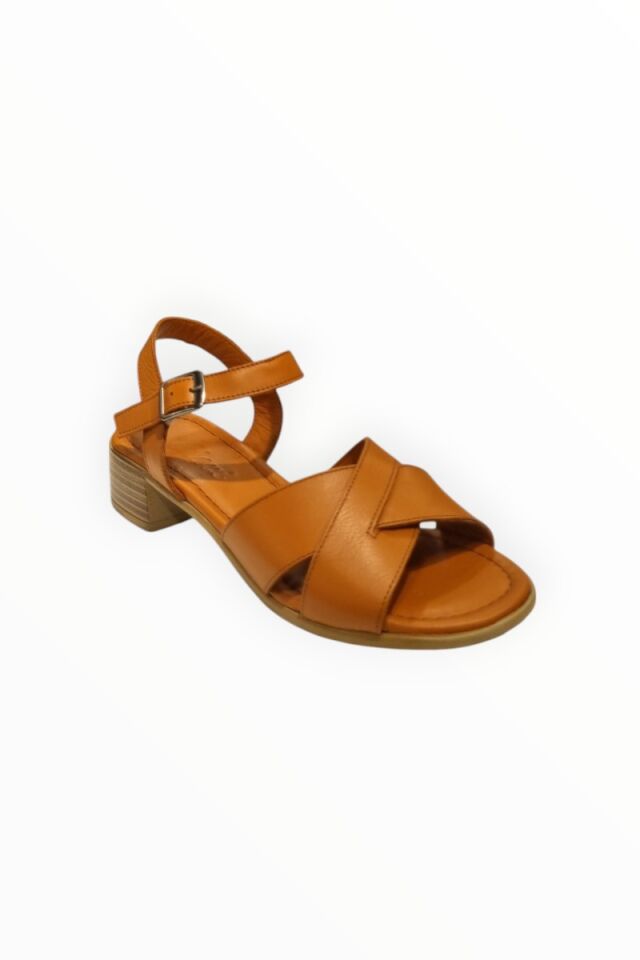 KADIN TOPUKLU SANDALET TABA - 39