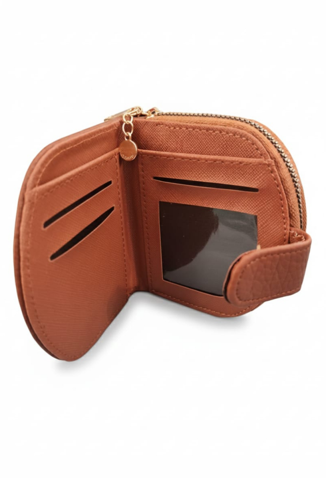KADIN ÇITÇITLI PARA VE KART BÖLMELİ MİNİ CÜZDAN TABA