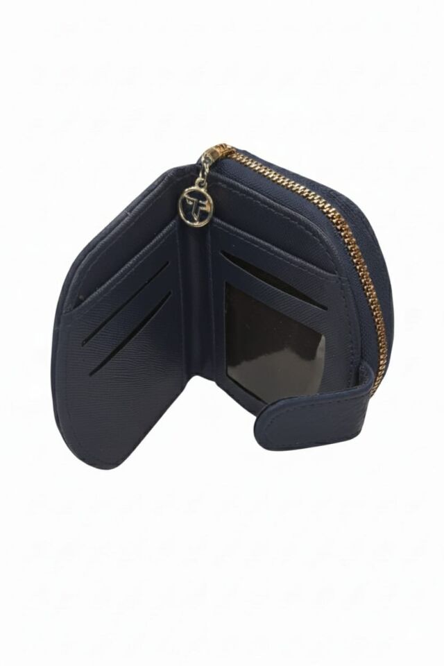 KADIN ÇITÇITLI PARA VE KART BÖLMELİ MİNİ CÜZDAN LACİVERT