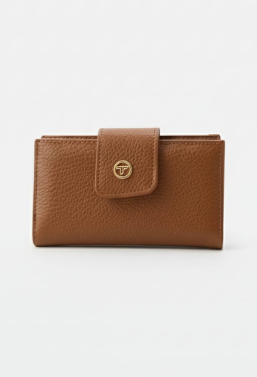 KADIN ORTA BOY FERMUARLI LOGO DETAYLI KART BÖLMELİ ŞIK CÜZDAN TABA