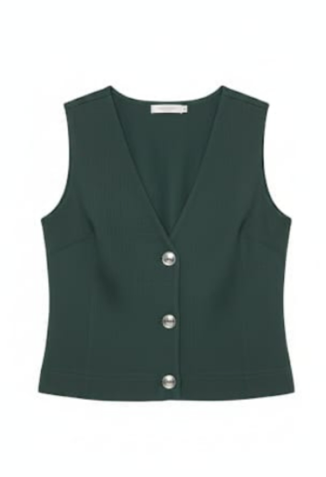 KADIN RİBANA KUMAŞ YELEK ETEK ŞIK İKİLİ TAKIM S - HAKİ YEŞİL