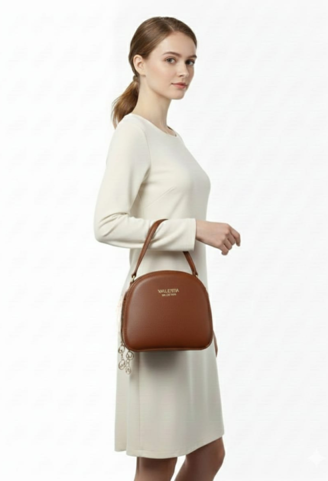 KADIN ÇİFT GÖZLÜ EL VE OMUZ ÇANTASI TABA